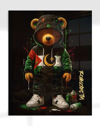 Bear Of Resistance | Glass Wall Art