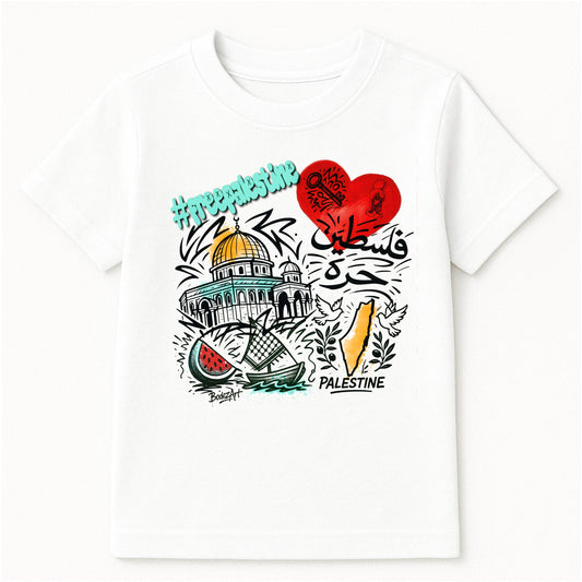 Heart Of Palestine | Palestine Kids T.shirt