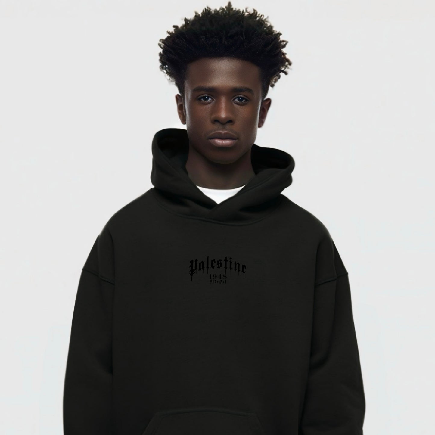 Palestine 1948 Paint Drip Hoodie | Blackout Edition