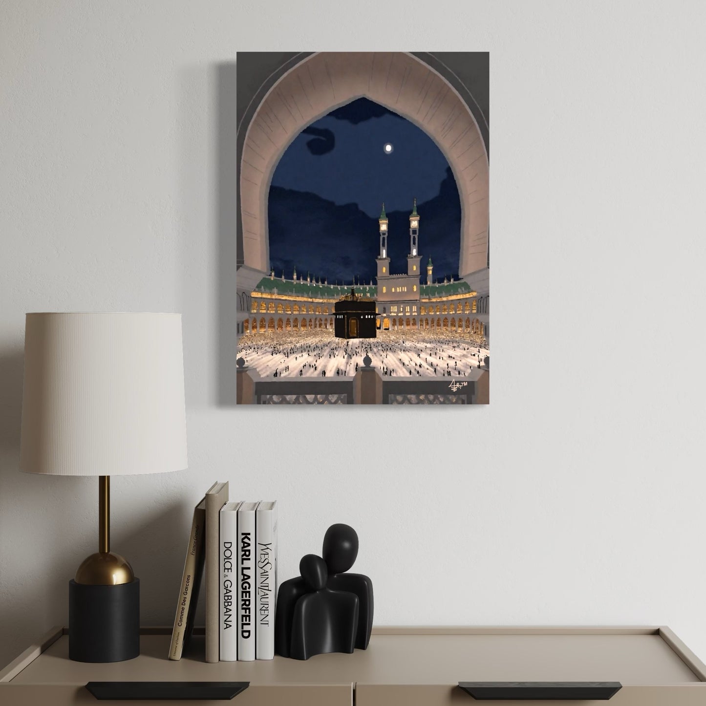 Kaaba With A View - Islamic Wall Art Canvas Print