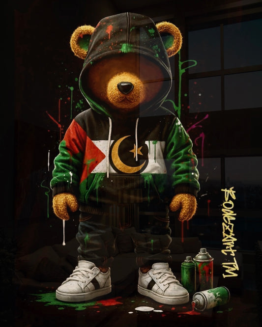 Bear Of Resistance | Glass Wall Art