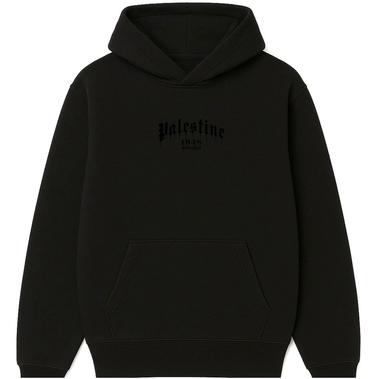 Palestine 1948 Paint Drip Hoodie | Blackout Edition