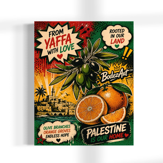 2/3 From Yaffa With Love | Palestine Pop Art Canvas Print