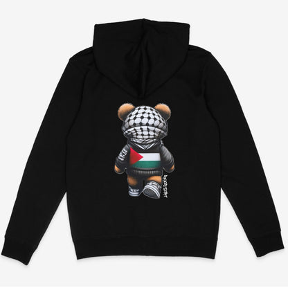 Bear In Solidarity | Classic Full Zipped Palestine Hoodie