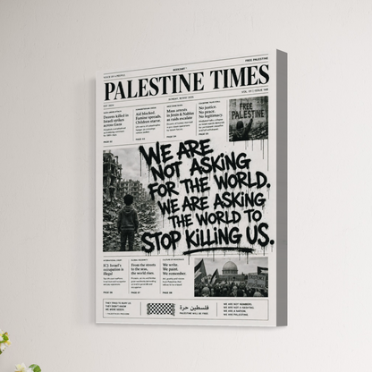 Palestine Times | Wall Art Canvas Print
