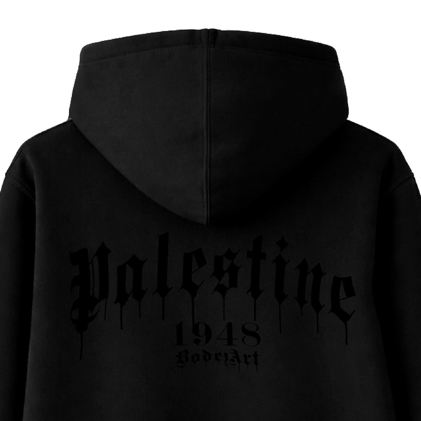 Palestine 1948 Paint Drip Zip Hoodie | Blackout Edition