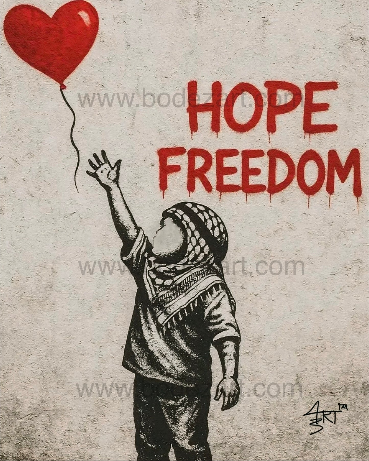 Hope & Freedom - Palestine Framed Art Print