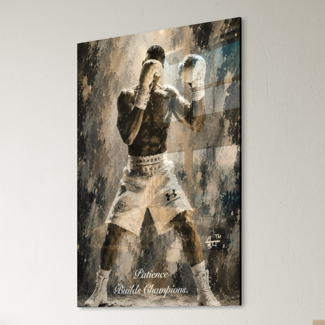 Sabr | Patience Builds Champions Glass Wall Art
