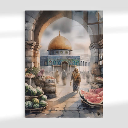 Al Quds Market | Watercolour - Palestine Wall Art