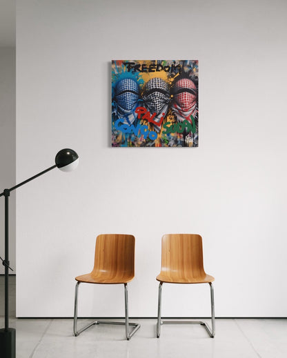 Free Congo. Free Palestine, Free Sudan | Graffiti Canvas Print