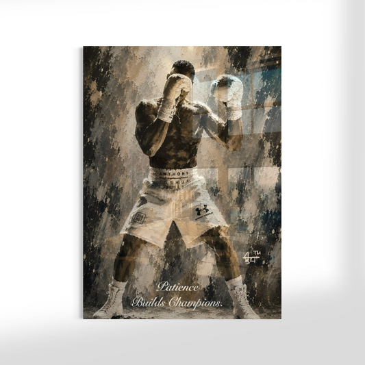 Sabr | Patience Builds Champions Glass Wall Art