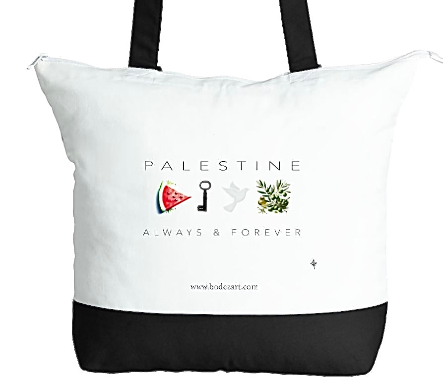 Deluxe Cotton Large Zipped Tote Bag | Always & Forever - Original