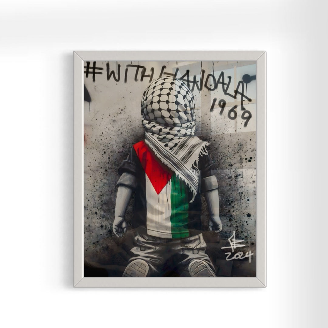 Handala 2024 Palestine - Graffiti Framed Art Print