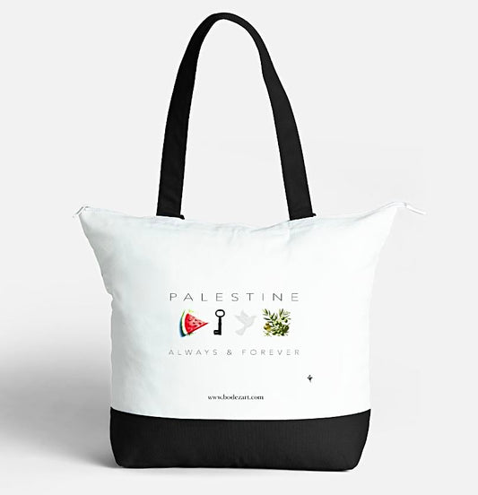 Deluxe Cotton Large Zipped Tote Bag | Always & Forever - Original