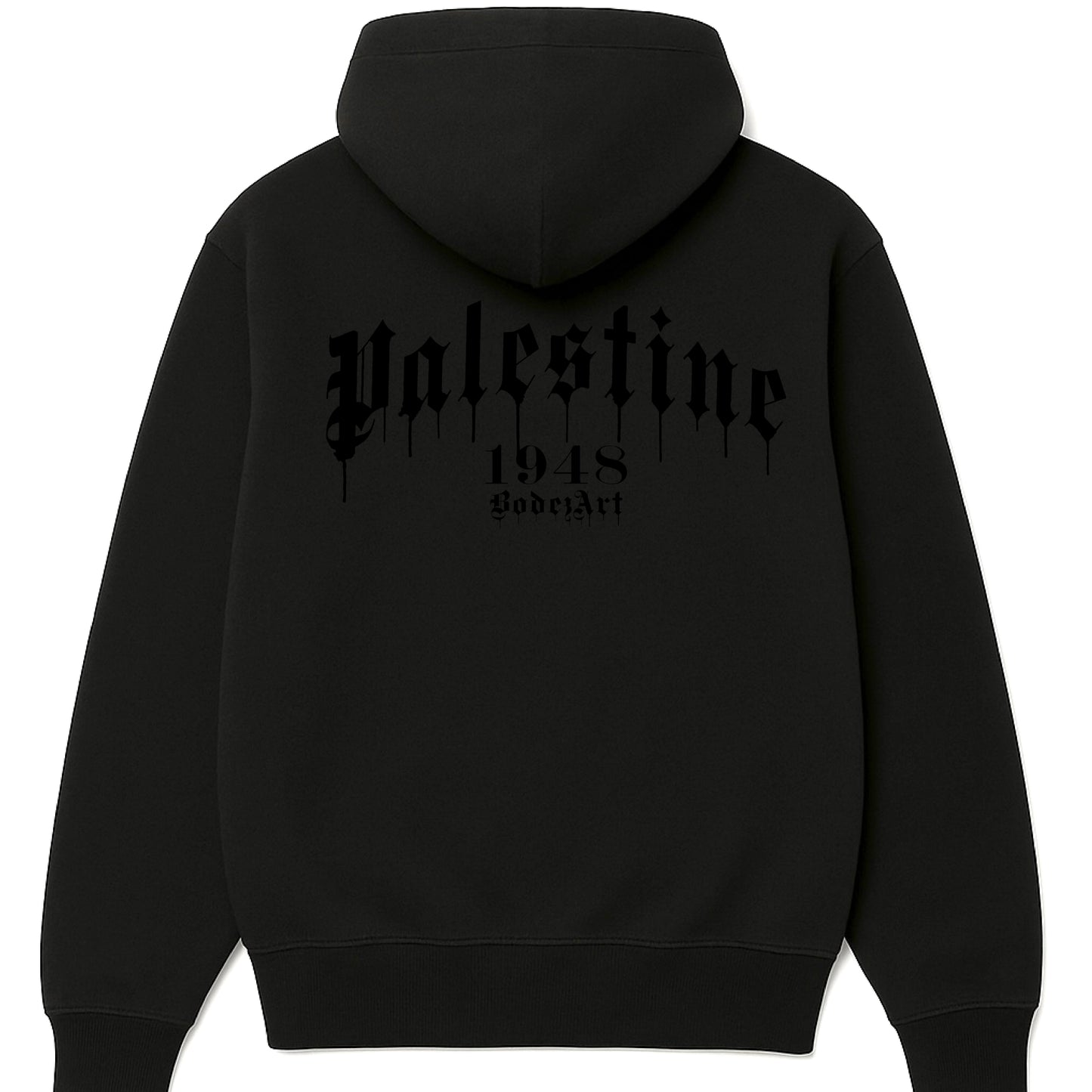 Palestine 1948 Paint Drip Hoodie | Blackout Edition