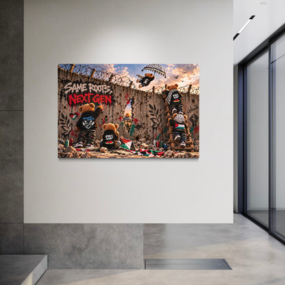 Same Roots - Next Gen | Palestine Graffiti Canvas Print