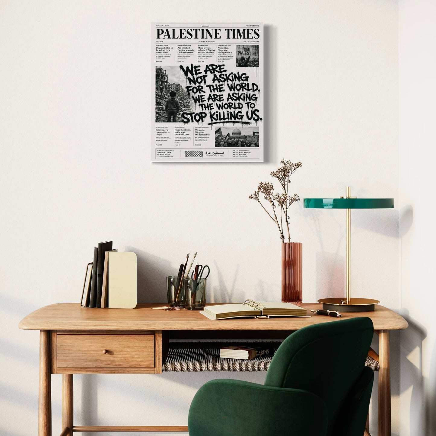 Palestine Times | Wall Art Canvas Print