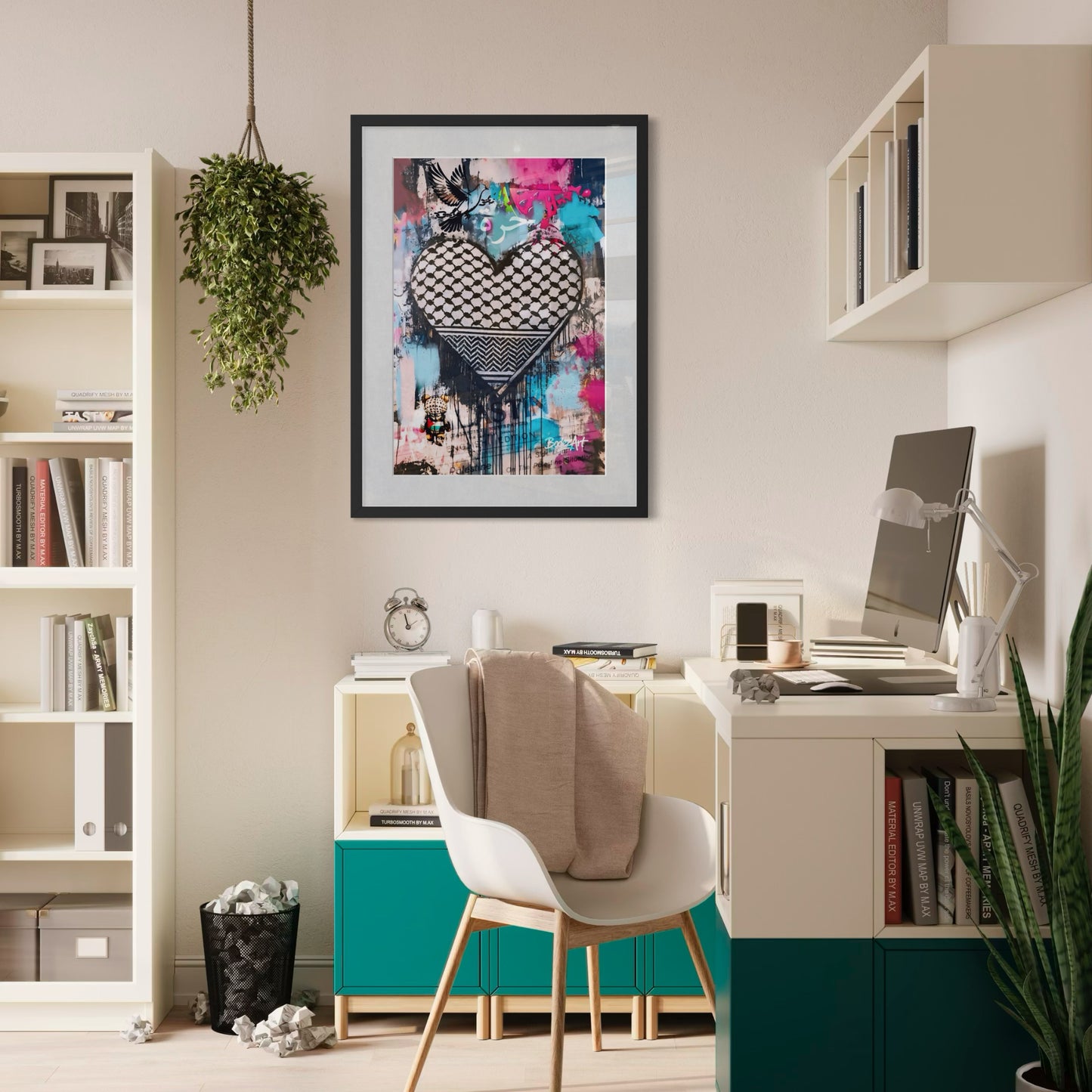 Free At Heart | Palestine Graffiti Poster Print