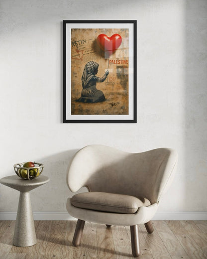 Hope Beyond Ruin | Palestine Graffiti Poster Print