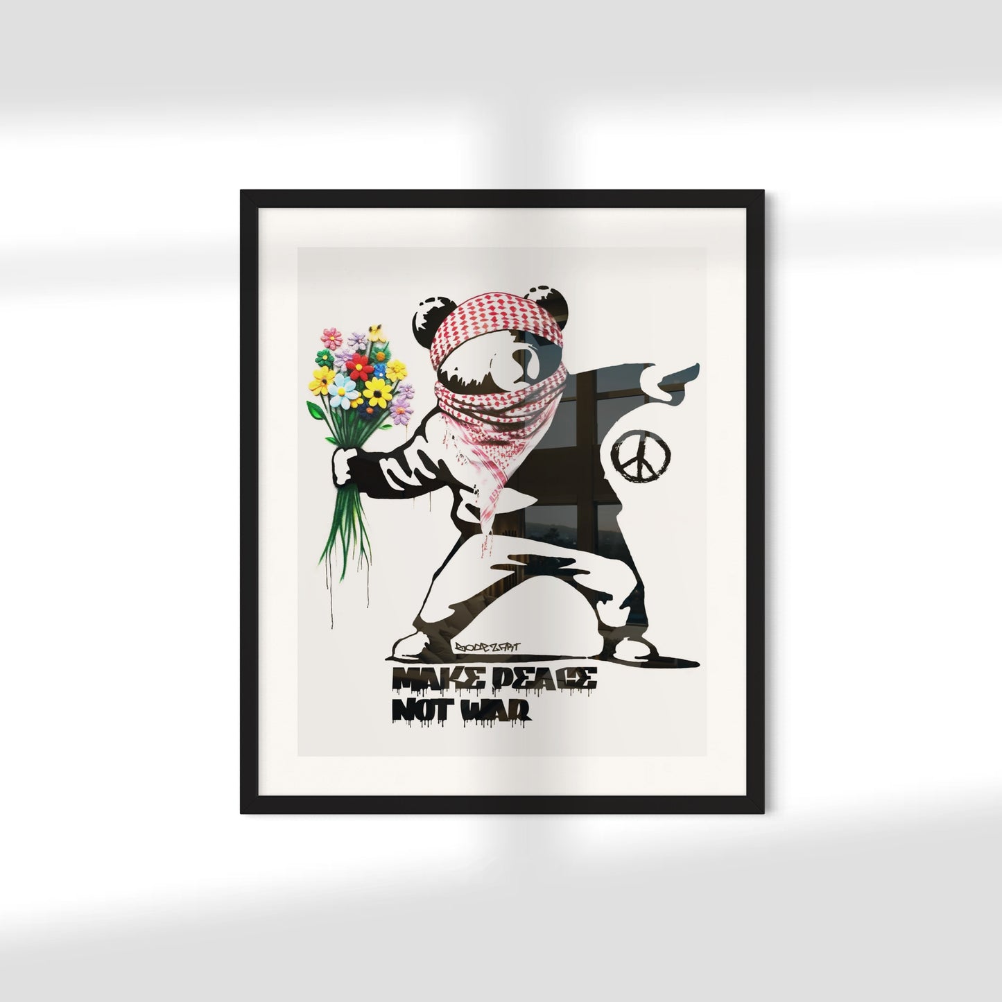 Make Peace | Not War -  Palestine Graffiti Poster Print