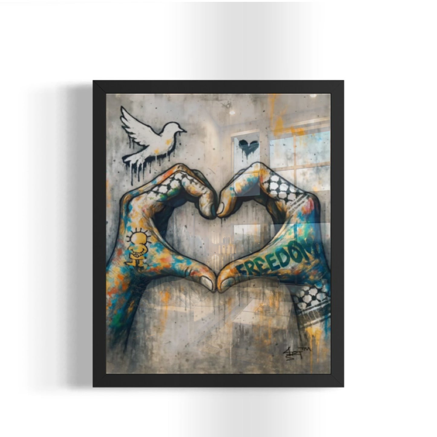 Echoes Of Hope -  Palestine Graffiti Framed Art Print