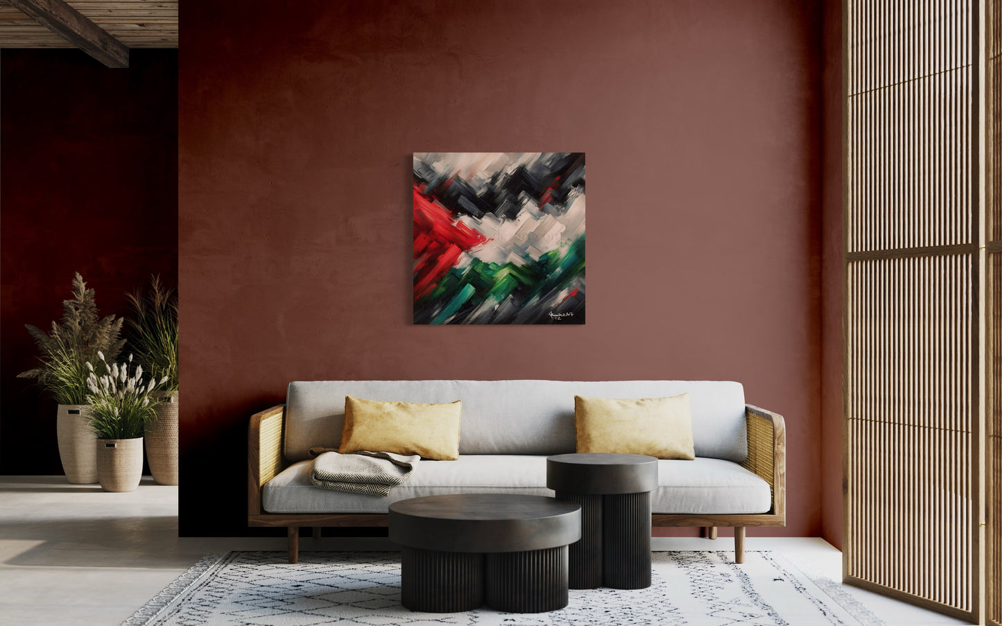 Palestine Brush Abstract | 1:2