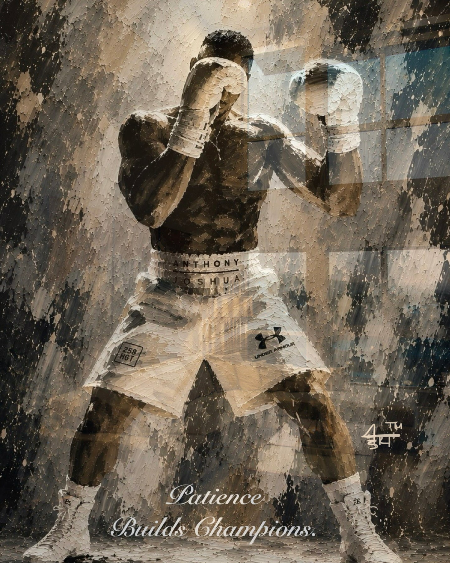 Sabr | Patience Builds Champions Glass Wall Art