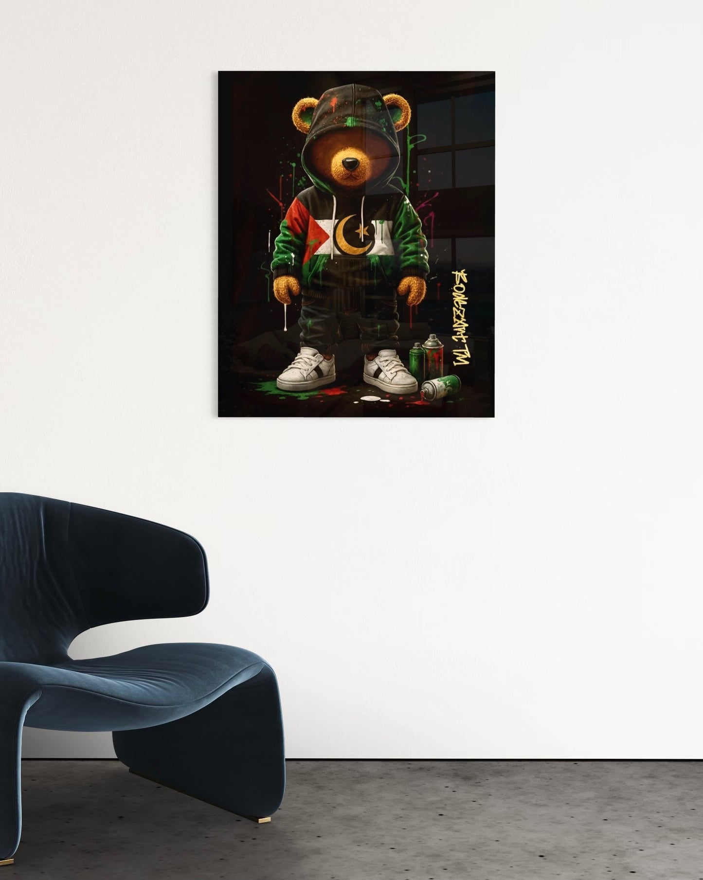 Bear Of Resistance | Glass Wall Art