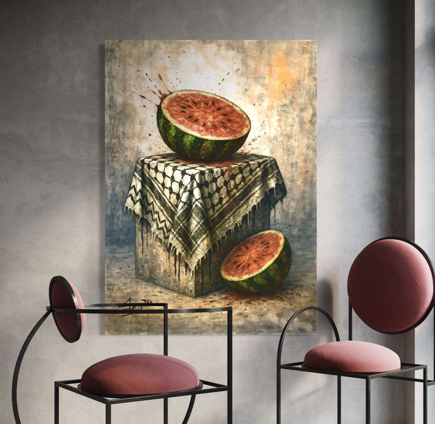 Resilience Is Still Life | Palestine Graffiti Canvas Print