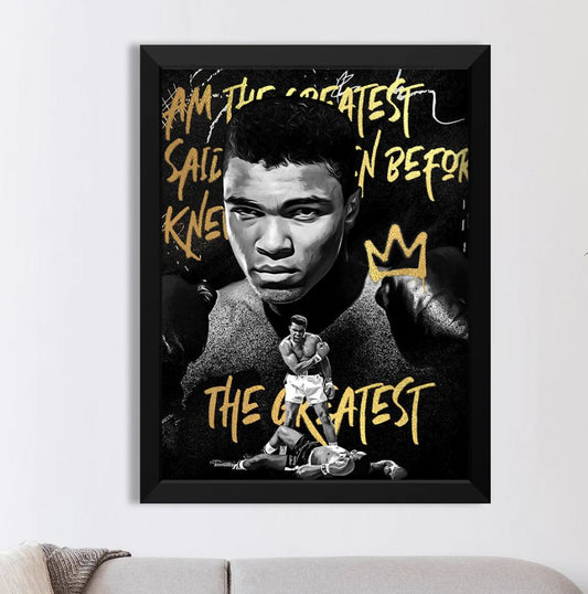 Muhammad Ali - Gold Foil Print Wall Art