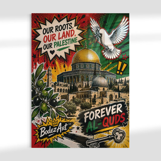 3/3 Forever Al-Quds | Pop Art Glass Wall Art