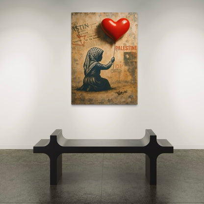 Hope Beyond Ruin | Palestine Graffiti Canvas Print