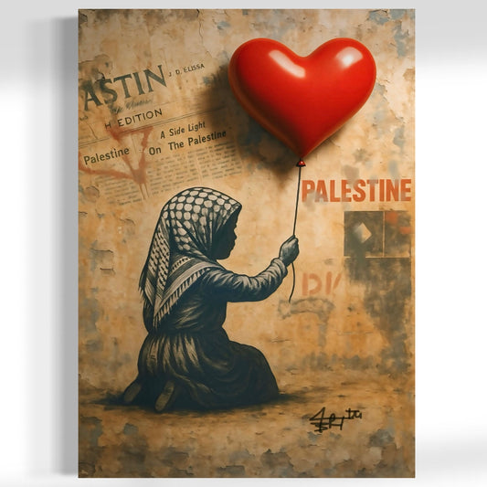 Hope Beyond Ruin | Palestine Graffiti Canvas Print