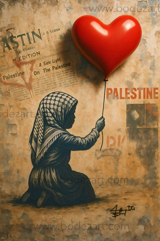 Hope Beyond Ruin | Palestine Graffiti Poster Print