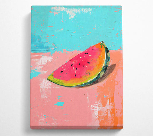 The Pink Watermelon | Abstract Canvas Print