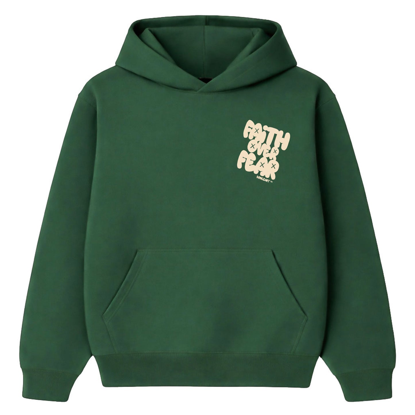 Faith Over Fear | Bottle Green Hoodie