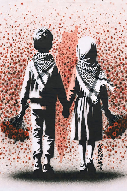 Forever In Our Hearts | Palestine Graffiti Poster Print