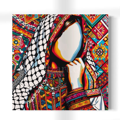 The Tatreez Abstract | Palestine Canvas Art