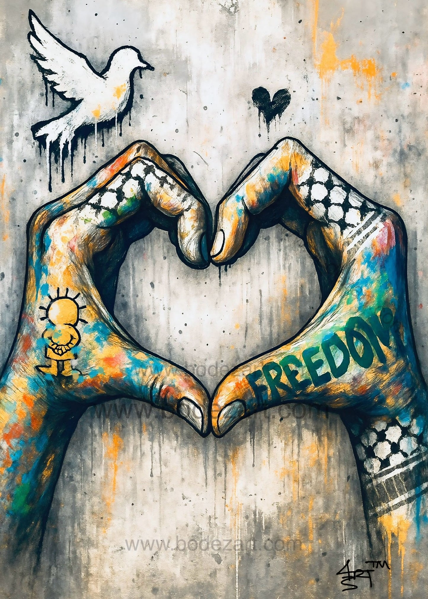 Echoes Of Hope | Palestine Graffiti Poster Print