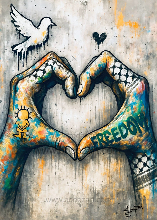 Echoes Of Hope | Palestine Graffiti Poster Print