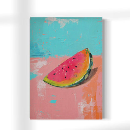 The Pink Watermelon | Abstract Canvas Print