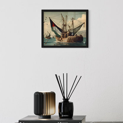 The Palestinian Fishermen -  Framed Art Print