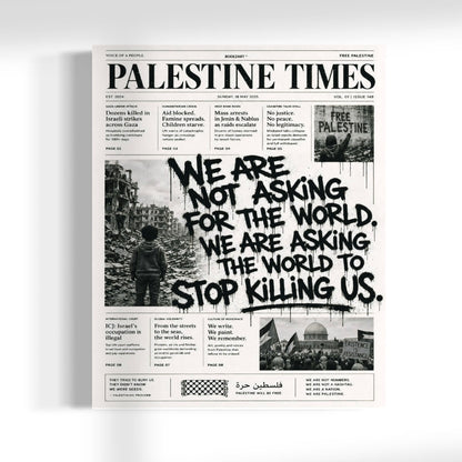Palestine Times | Wall Art Canvas Print