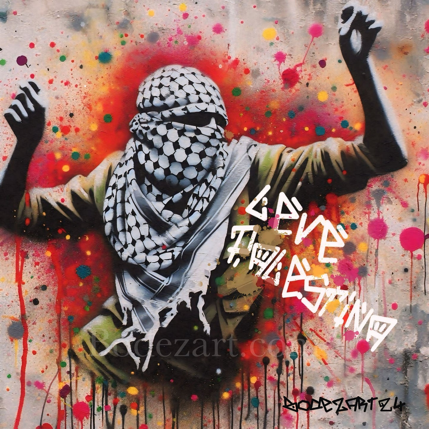 Leve Palestina - The Dance II | Graffiti Canvas Art