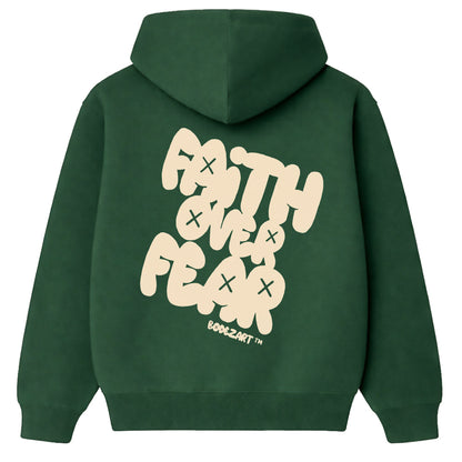 Faith Over Fear | Bottle Green Hoodie
