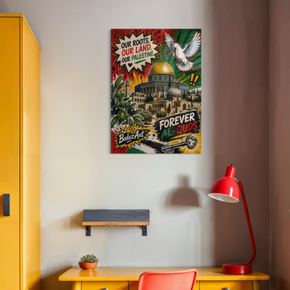 3/3 Forever Al-Quds | Pop Art Glass Wall Art