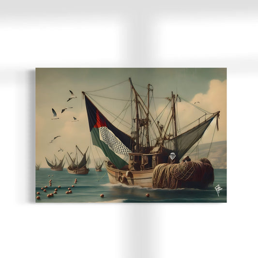 The Palestinian Fishermen - Canvas Print