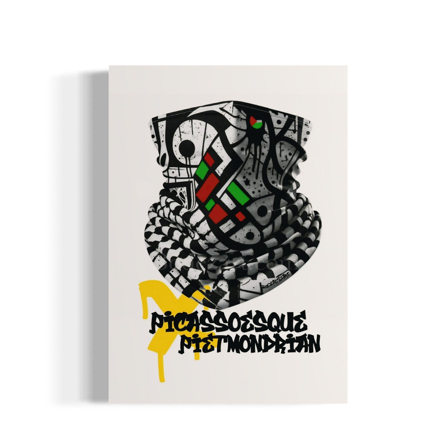 Picassoesque X Piet Mondrian Keffiyeh | Abstract Canvas Print