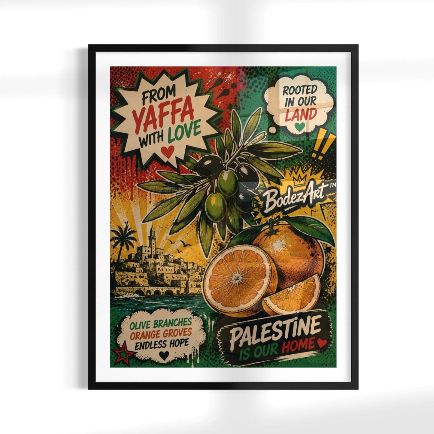2/3 From Yaffa With Love | Palestine Pop Art Poster Print