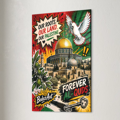 3/3 Forever Al-Quds | Pop Art Glass Wall Art